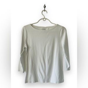 Talbots petite, size medium, white long-sleeve tee